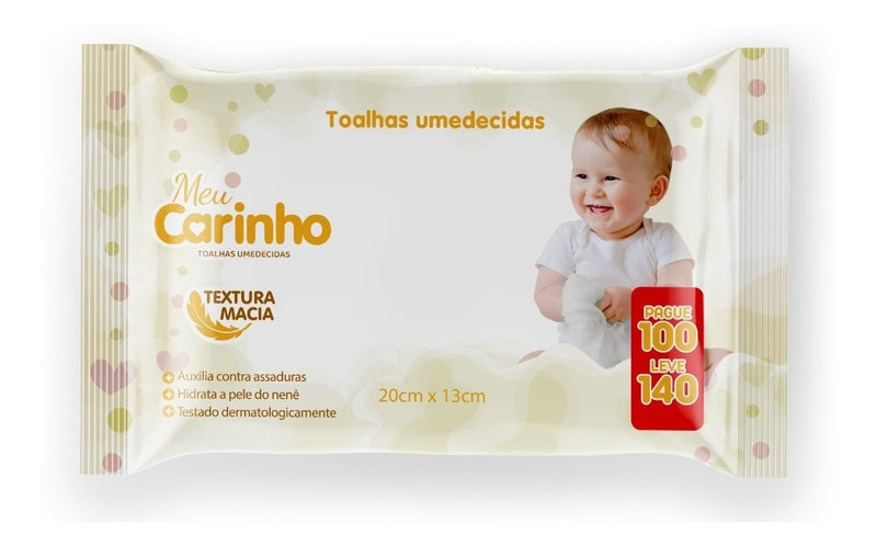 Lenço Toalhas Umedecidas Meu Carinho Econômico 140un Atacado
