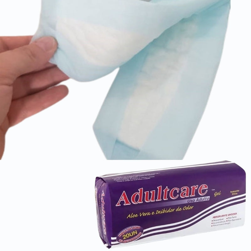 Absorvente Adultcare Unissex Com 20 Absorventes