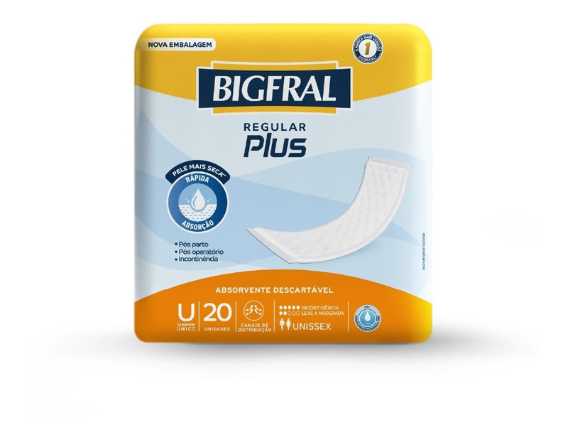 Absorvente Regular Plus 20 Unidades - Bigfral
