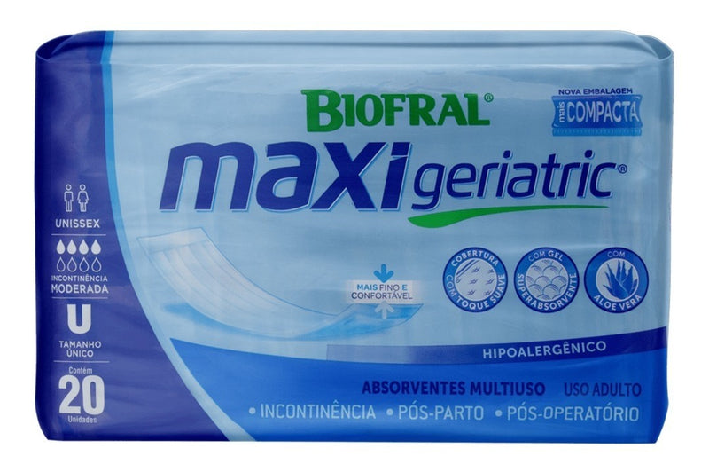 Absorvente Geriatrico Biofral Maxi Absorvente 20 Unidades
