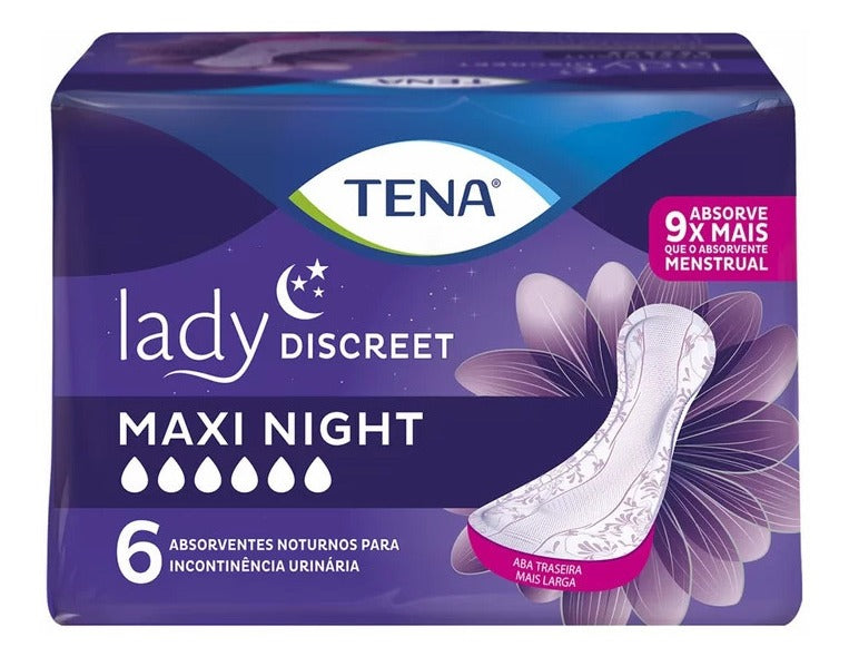 Absorvente Noturno Tena Lady Discreet Night C/6