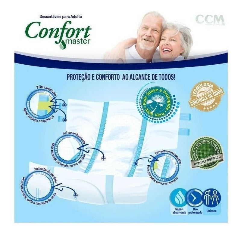 Fralda Geriátrica Descartável Confort Master Economica