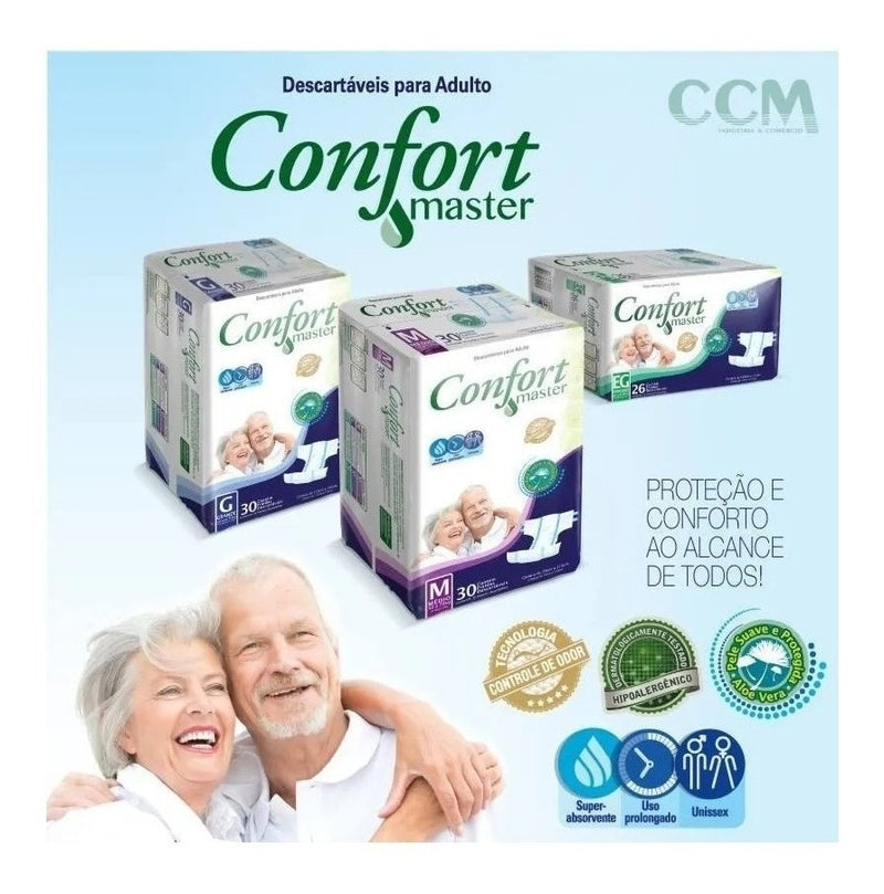 Fralda Geriátrica Descartável Confort Master Economica