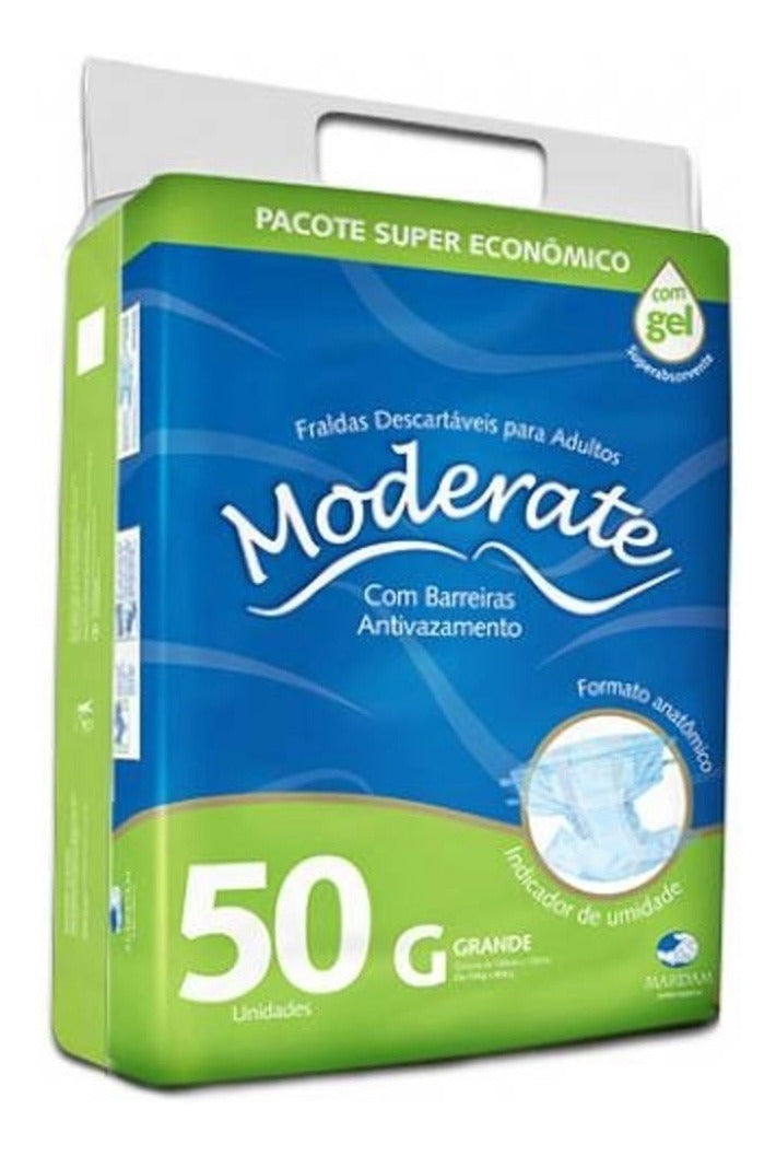 Fralda Geriátrica Descartável Moderate Hiper