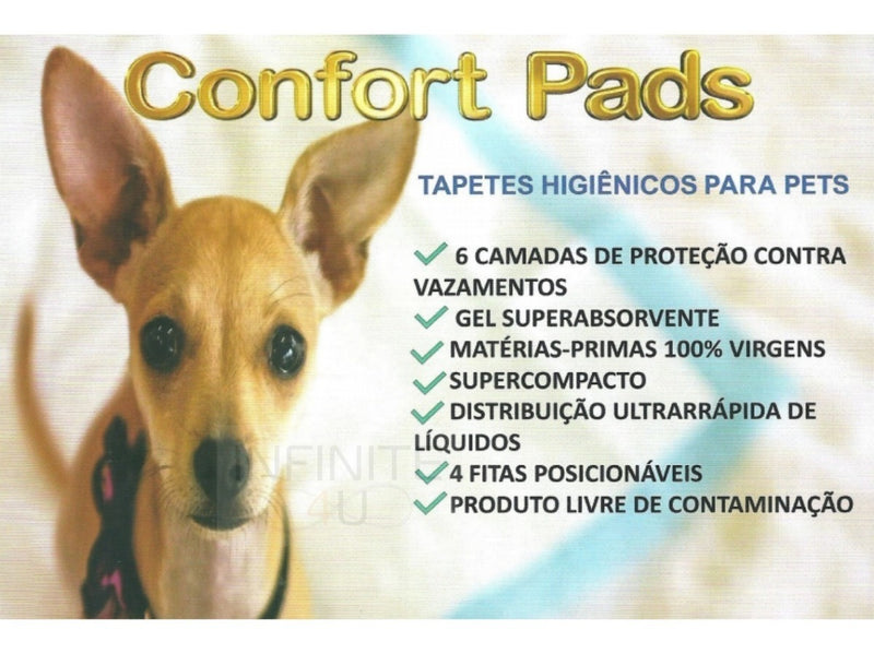 Kit Tapete Higiênico Pet 60x55 E 80x60 Confort Pads 120 Pçs