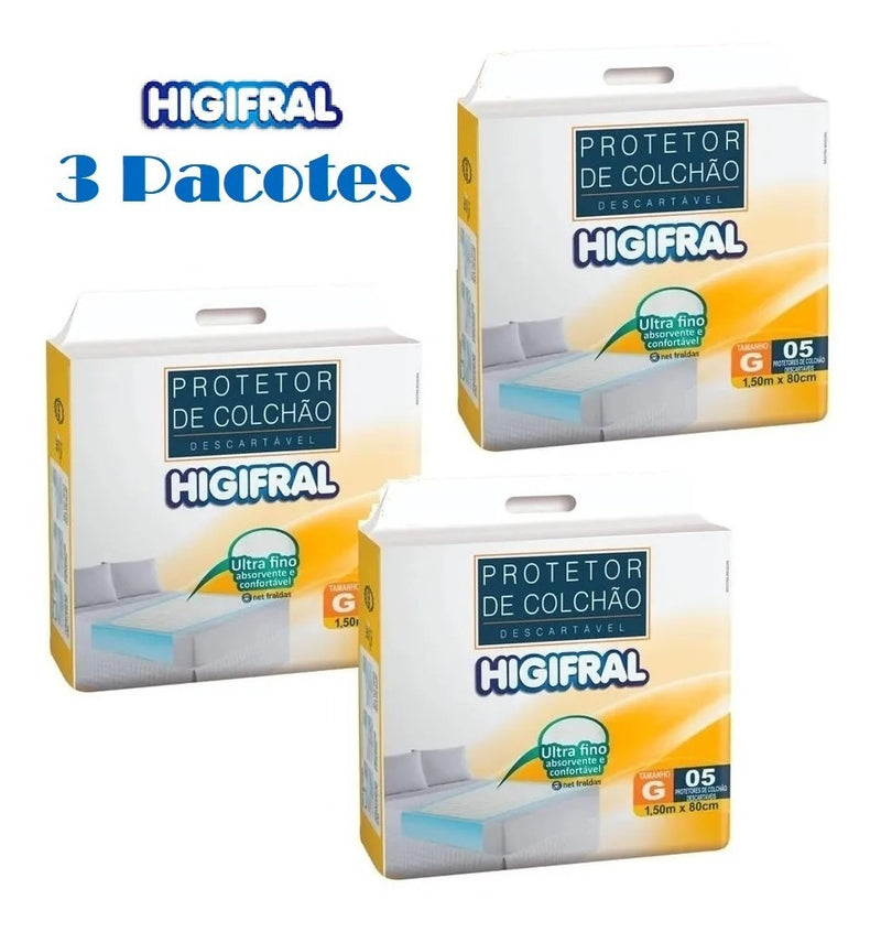 Protetor De Colchão Descartável Higifral G C/ 5 Unidade