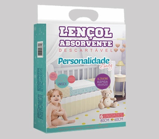 Trocador Protetor Descartável Personalidade Baby 6 Unidades Gênero Sem Gênero Tamanho Único 80cm X 60cm
