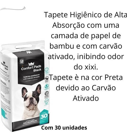 Tapete Higiênico Cães Confortpads Black 60x 55 30 Unidades