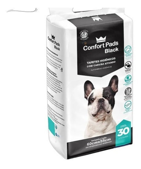 Tapete Higiênico Cães Confortpads Black 60x 55 30 Unidades
