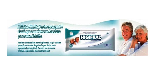 Toalhas Umedecidas Higifral - Com 40 Unidades