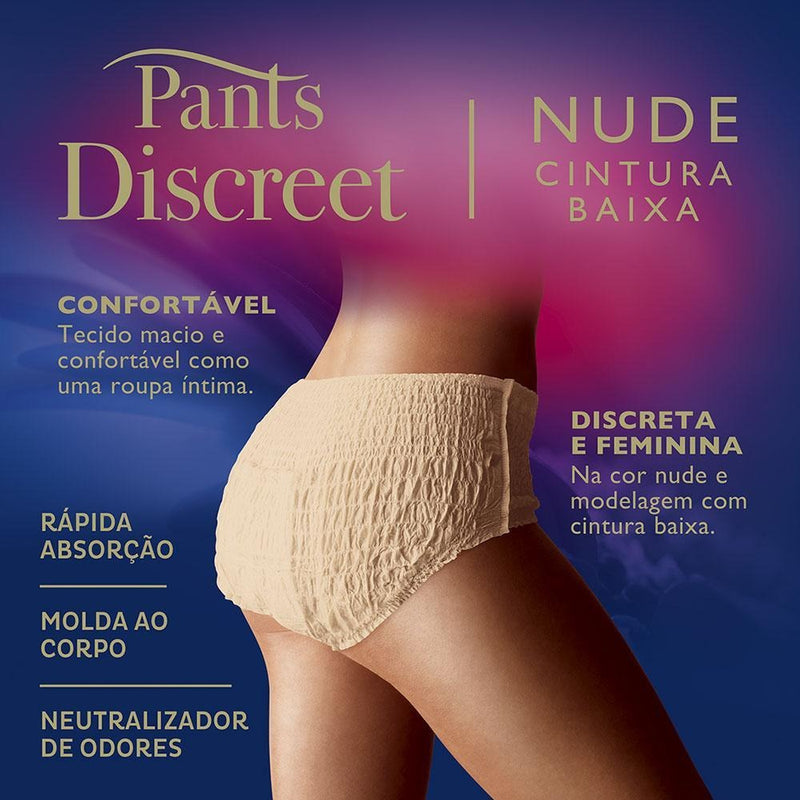 Fralda Geriátrica Descartável Tena Pants Discreet Nude
