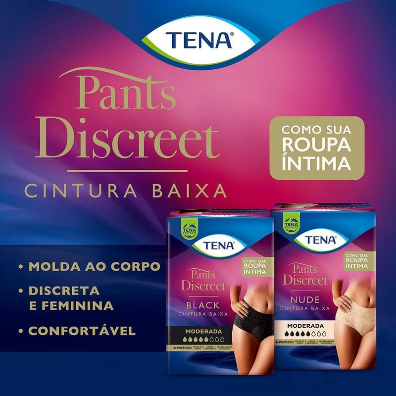 Fralda Geriátrica Descartável Tena Pants Discreet Nude