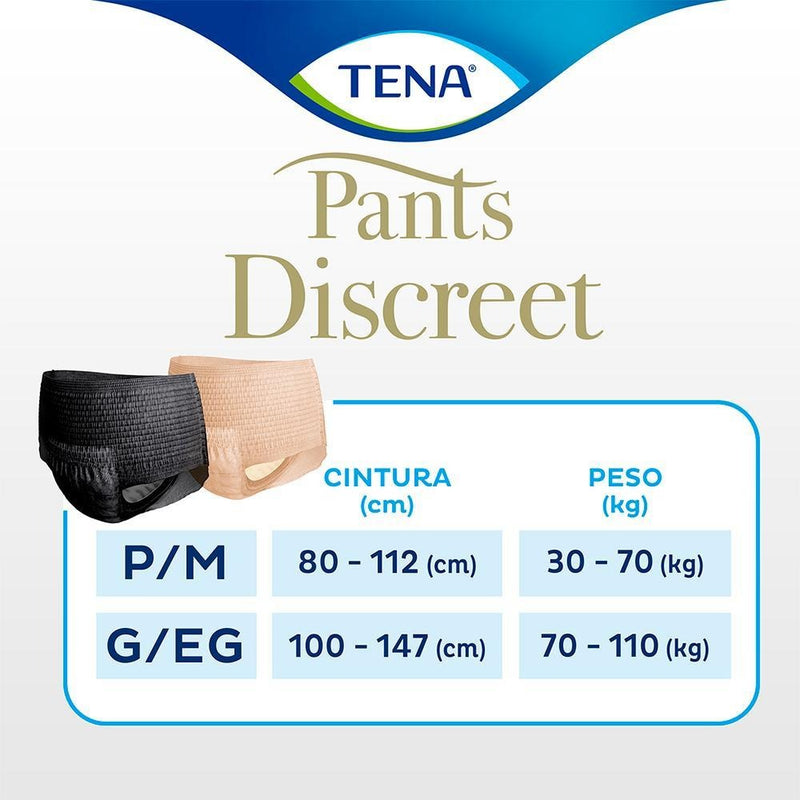 Fralda Geriátrica Descartável Tena Pants Discreet Nude