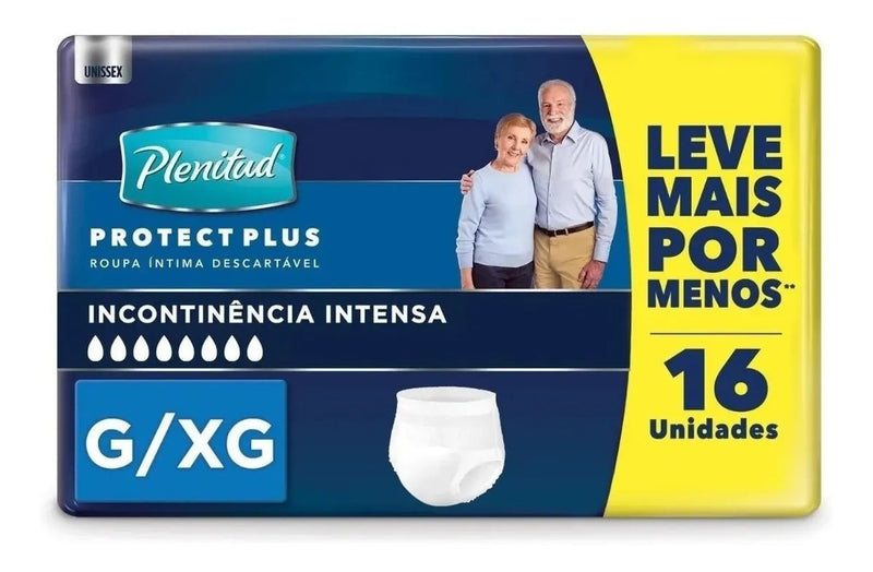 Fralda Geriátrica Descartável Plenitud Protect Plus 16 unidades