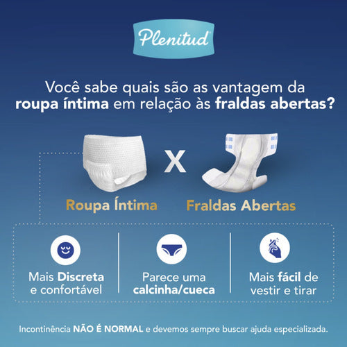 Fralda Geriátrica Descartável Plenitud Protect Plus 24 unidades