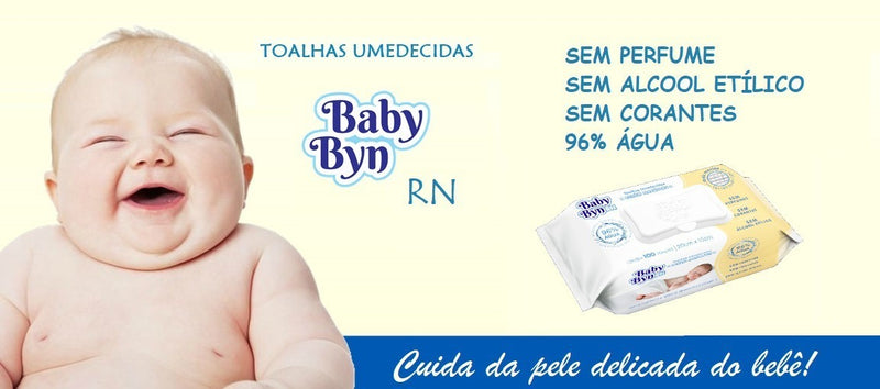 Lenços Umedecidos Baby Byn Rn 100 Toalhinhas Recém Nascido