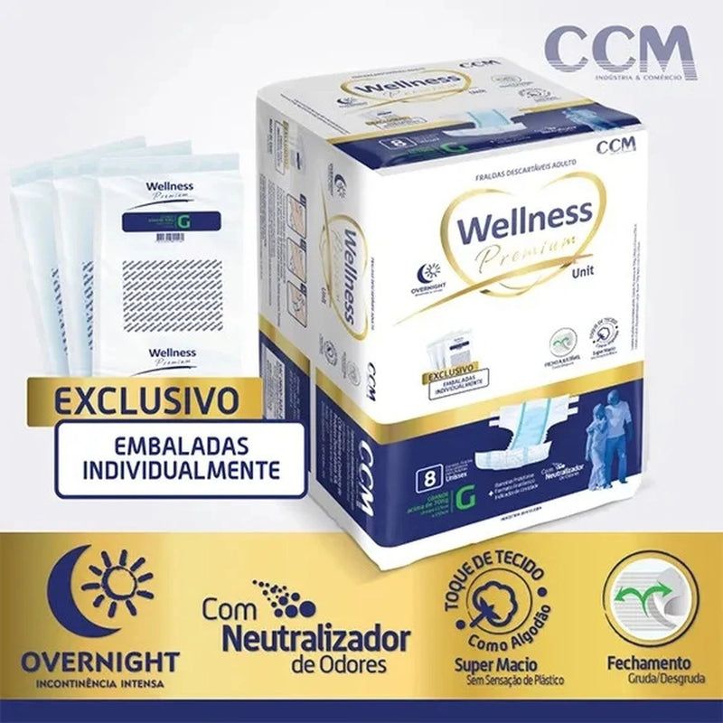 Fralda Geriátrica Descartável Wellness