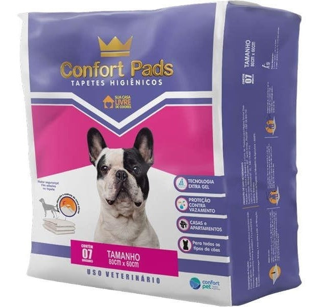 Tapete Cachorro Higiene Descartavel Banheiro 80x60 - 7 Und