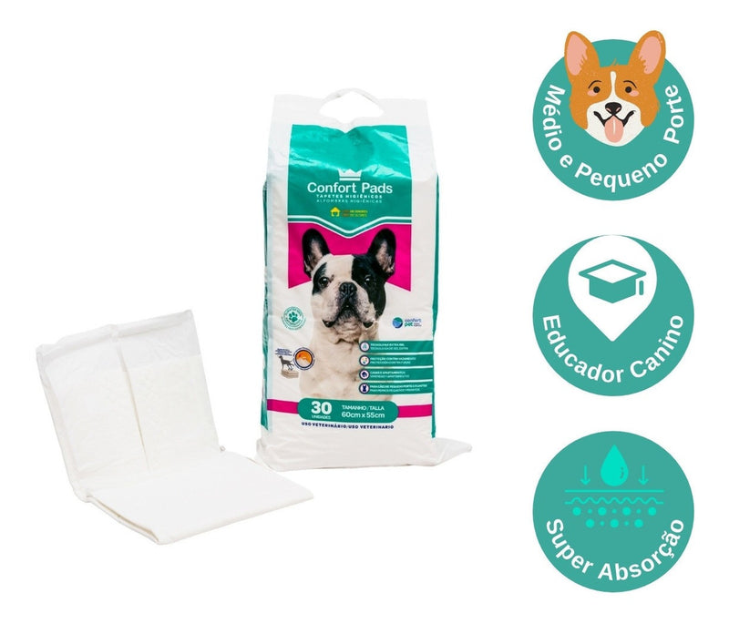 Fralda Cachorro Gato Pet Confortpad 60x55 30und Super Oferta