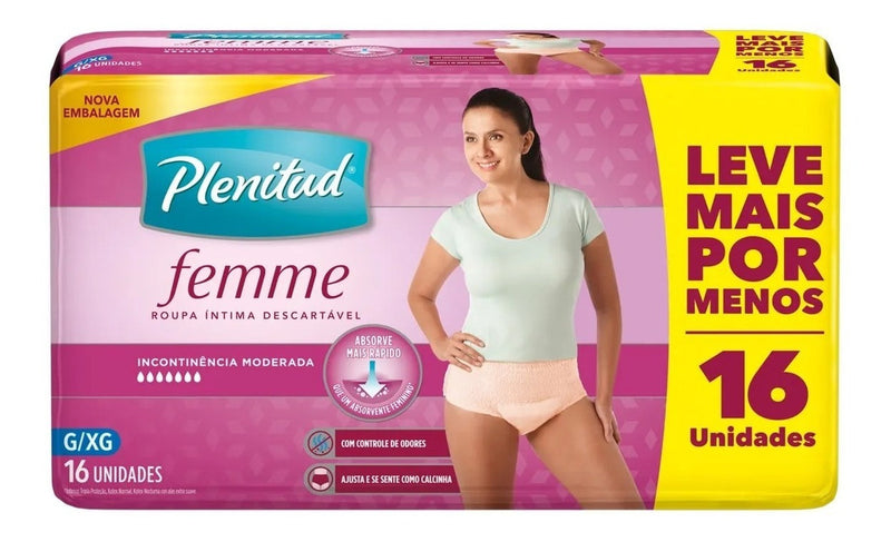Fralda Geriátrica Descartável Plenitud Femme