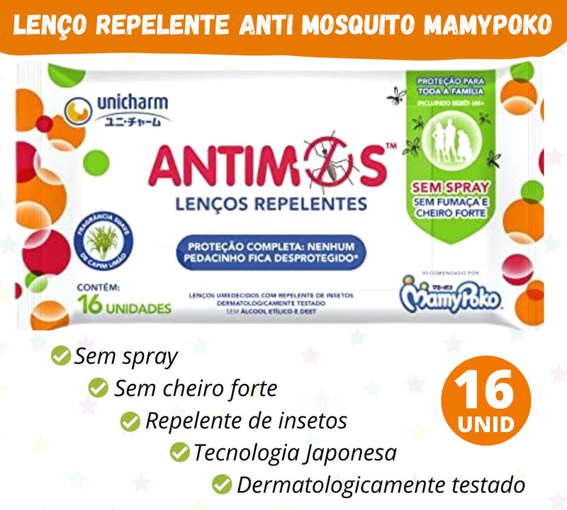 Lenços Repelentes Antimos 16 Unidades