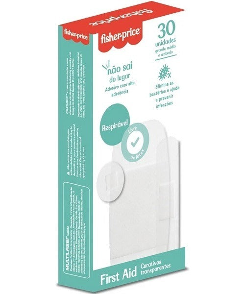 Curativo Transparente  30 Unidades 3 Formatos Fisher Price