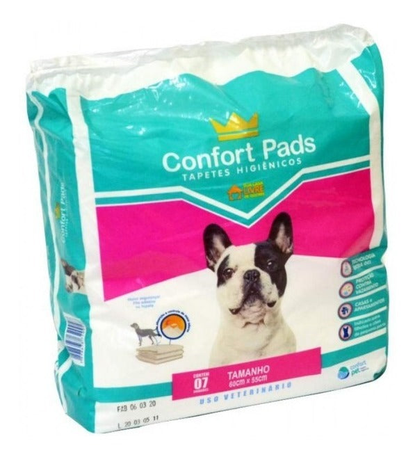 Tapetes Higiênicos Para Pets Confort Pads Com 7 (60x55cm)