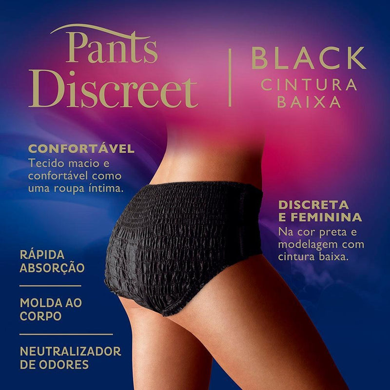 Fralda Geriátrica Descartável Tena Pants Discreet Black