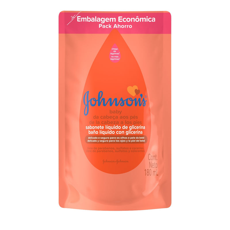 Sabonete Líquido Johnson's Baby Glicerina Sabonete Líquido De Glicerina Em Líquido 180 Ml