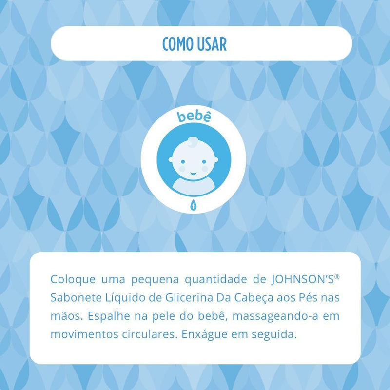 Sabonete Líquido Johnson's Baby Glicerina Sabonete Líquido De Glicerina Em Líquido 180 Ml