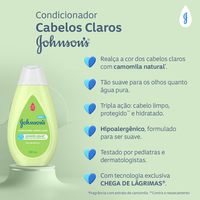 Condicionador Baby Cabelos Claros 200ml Johnson's