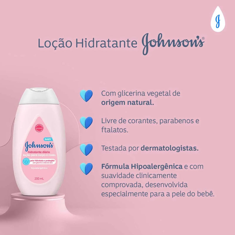 Loção Hidratante Johnson's Baby Hipoalergênico 200ml