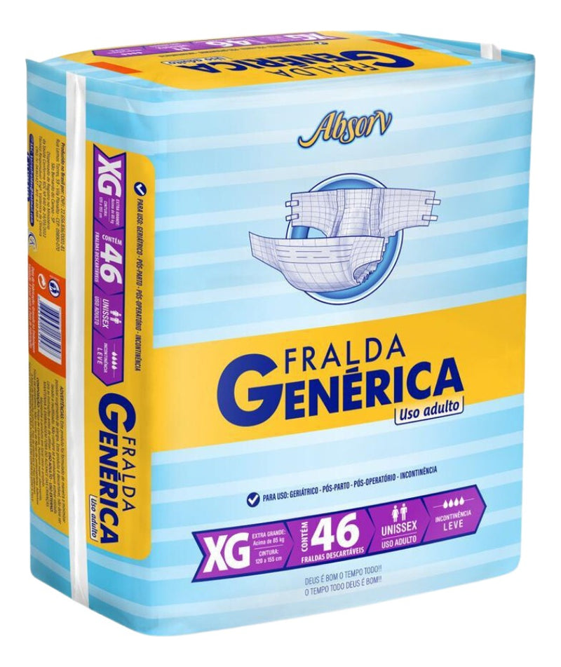 Fralda Geriátrica Descartável Absorv Genérica