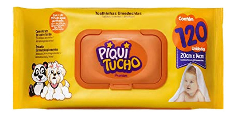 Toalhas Umedecidas Piquitucho Premium 120 U