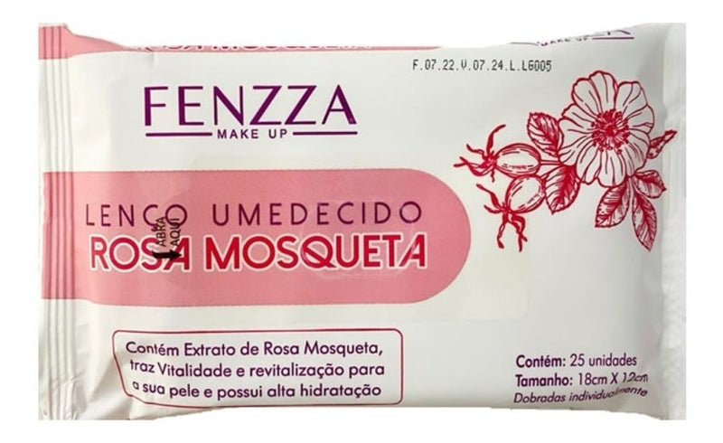 Lenço Umidecido Demaquilante Rosa Mosqueta 25un
