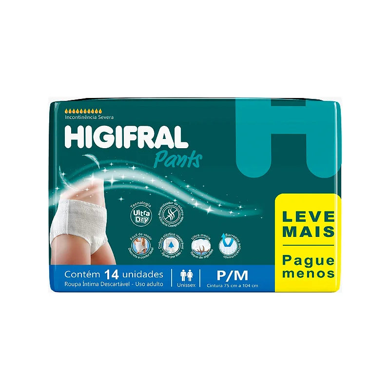 Fralda Geriátrica Descartável Higifral Pants