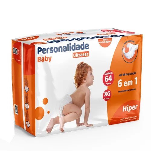 Fralda Descartável Personalidade Baby Ultra Sec Hiper
