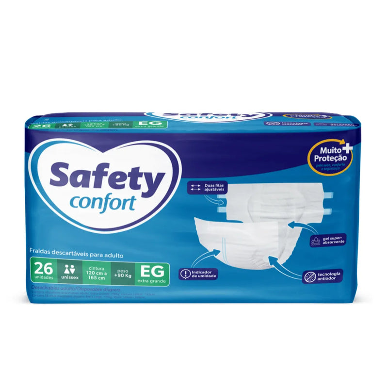 Fralda Geriátrica Descartável Safety Confort Mega