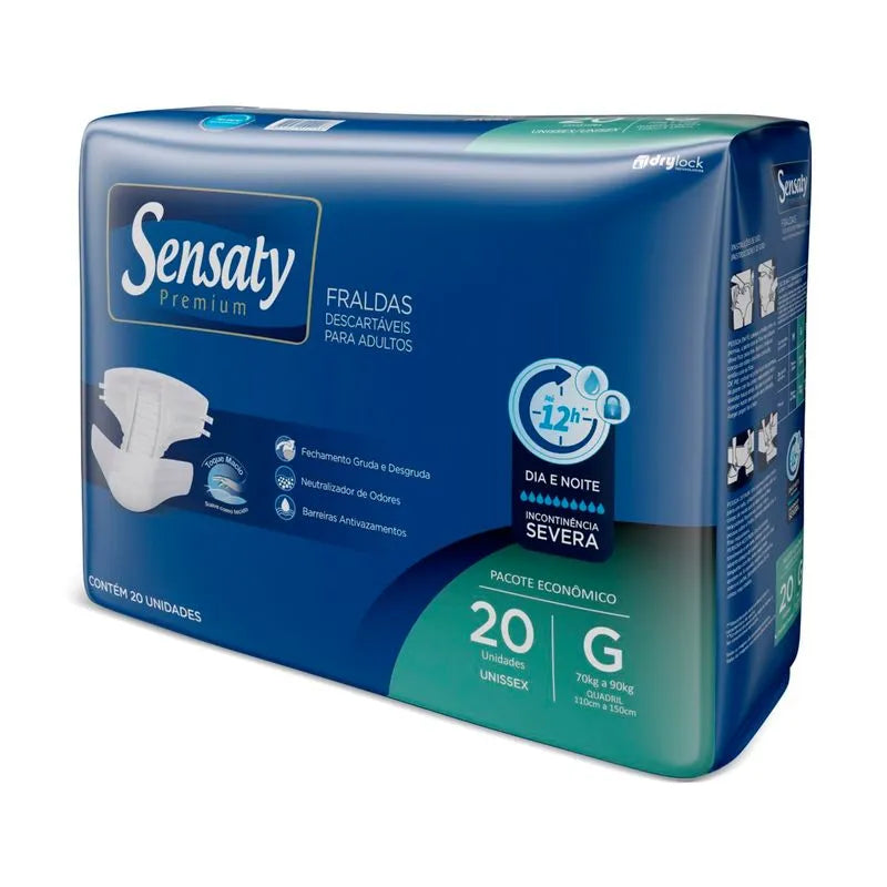 Fralda Geriátrica Descartável Sensaty Premium