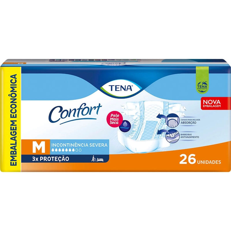 Fralda Geriátrica Descartável Tena Confort Mega