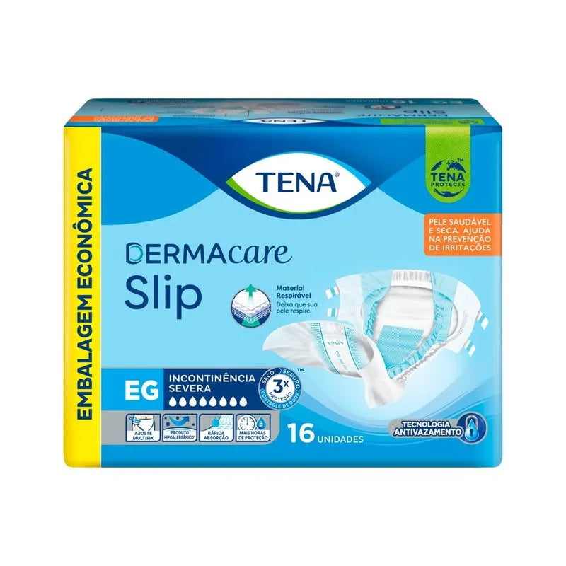 Fralda Geriátrica Descartável Tena Dermacare Slip