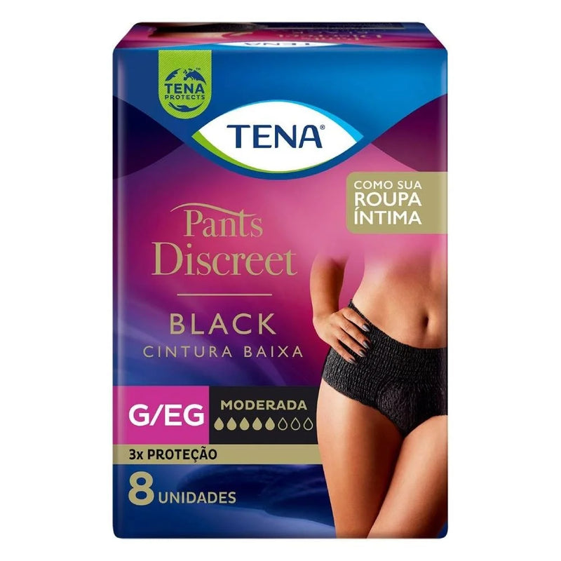 Fralda Geriátrica Descartável Tena Pants Discreet Black