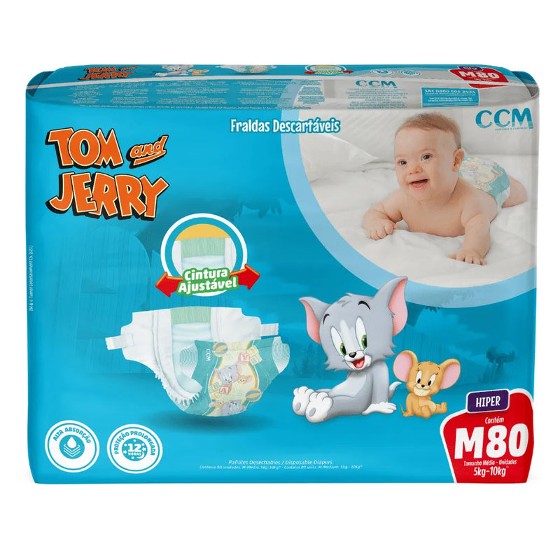 Fralda Descartável Tom And Jerry Pacote Hiper