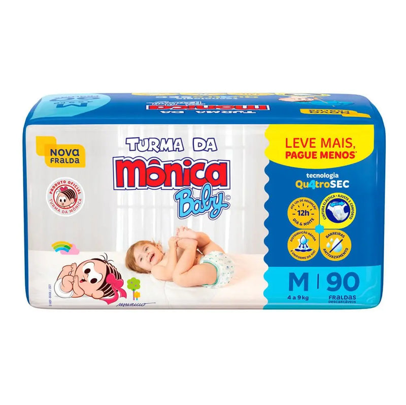 Fralda Descartável Turma Da Mônica Baby Giga