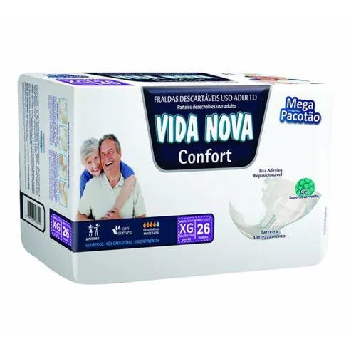 Fralda Geriátrica Descartável Vida Nova Confort